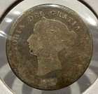 1872-h 5 Cents Canada Silver 5c Coin Queen Victoria Silver Fish Scale  f326 