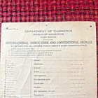 Vintage 1914 Dept Of Commerce Radio Service Morse Code Card Form 773a Wireless