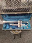 Sale Vintage Frank Holton Elkhorn Wis Silver Pro Trumpet With Case   Mouthpiece 