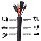 Self Wrapping Braided Split-sleeve Wire Loom For  Automotive Harness Protect Lot