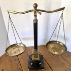 Vintage Brass And Marble Balance Scale Of Justice  Law  Government 19   t  6 Lbs