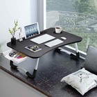 Slendor Lap Desk With Tablet Slot  Foldable Laptop Table With Storage Drawer    