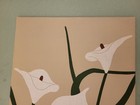 Vintage Marushka Wall Art Fabric Screen Print Calla Lillies 24 X 36