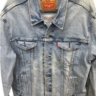 Vintage Y2k Levi   s Trucker Jacket Xxl Light Wash Distressed Denim 90s 2000s