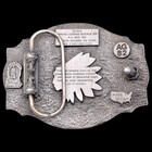 Native American Indian Feather Headdress Western Vintage Belt Buckle