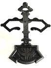 Antique Eastlake Fireplace Tool Holder Set Cast Iron Ornate Ash Shovel Poker