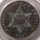 1867 3cs Three Cent Silver Pcgs Pr66  cac 