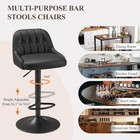 Bar Stools Set Of 1  Swivel Bar Chairs  Modern Adjustable Pu Leather Upholste   