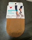 Hanes Style Essentials Massaging Foot Covers 2 Pairs Women   s Shoe Size 9-12 Tan