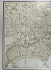 Vintage 1902 Naples Italy Map 14 x11    Old Antique Original Duomo Di Napoli
