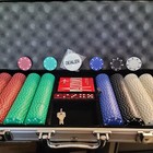 11 5g  4 Oz  Suited Poker Chip Set With Heavy Duty Case  19 Lbs Total 