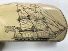 Antique Reproduction Artek Faux Scrimshaw Whale Tooth Chinchilla  New York  b4 