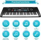61 Key Electric Digital Piano Kids Beginner Player   Mic Portable Music Keyboard