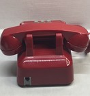 Cortelco Red Analog Desk Telephone 250047-vba-20m Retro Push Button Volume Cord
