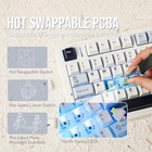  X Aula F75 Gasket Mechanical Keyboard  75  Leobog Reaper Switch Light Blue