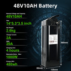 48v 10ah 20ah Folding Electric Ebike Lithium Battery for 200w-1000w Motor
