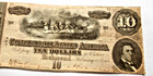 1864  10 Richmond Confederate States Of America Ten Dollar Bank Note No 66018