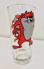 Tasmanian Devil Warner Bros  Pepsi Collector Series 1973 Vtg Black Letter Glass