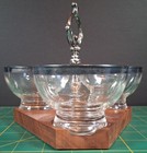 Silver Servette Relish Teak Caddy Condiment Serve Distinguished Gift Fsc 09045-1