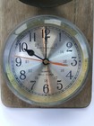 Vintage Captain Brass Ship   s Bell Clock W  Wooden Hanging Wall Base Need Work