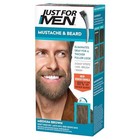 Beard Mustache Dye Medium Brown M-35 1 Pack With Brush Biotin Keratin Facial