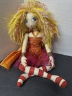 Ooak Rag Interior Art Doll Angel Girl With Sheer Wings