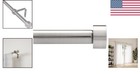 Cappa Curtain Rod Set - Adjustable 72 To 144-inches  Nickel Finish With Finials