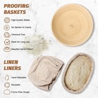 Banneton Bread Proofing Basket Set 9  Round   10  Oval Sourdough Kit With Tools