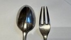 Antique Sterling Silver Spoon And Dessert Fork - London Christmas Of 1923