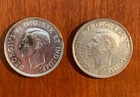 Canada King George Vi  1937  1 Silver Dollar Coins  Almost Uncirculated Lot Of 2