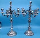 Pair Of 19th Century German  Silver 6 Light Candelabras