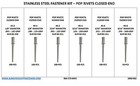 Pop Rivet Assortment Stainless Steel Closed End Pop Rivet Kit  42 Thru 68  551pc