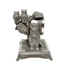 Victorian Simpson Hall Miller Figural Silver Plate Three-owl Napkin Ring Owlette