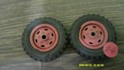 Vintage Wyandotte Truck Set Of 2 Tires 2 Red Plastic Wheel Some Chip For Parts