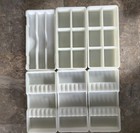 Lot Of 6 Vintage American Cabinet Co Milk Glass Dental Instrument Trays
