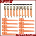 Findmall 1 5  X 15  Ratchet Straps J Hook 4000-lbs Heavy Duty Tie Downs 10 Pack