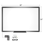 Viz-pro Magnetic Dry Erase Board  48 X 36 Inches  Black Aluminium Frame