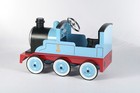 Blue Classic Vintage-style Metal Train Pedal Car - Full Size Perfect Gift Choice