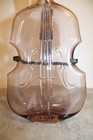Vintage Light Amethyst Purple Glass Violin Glass Bottle 9 1 2  With Holder
