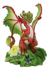 Fantasy Green Thumb Exotic Dragonfruit Dragon Statue Fairy Garden Collectible