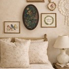 Vintage Dark Academia Wildflower Oval Framed Wall Art Decor dark Cottagecore    