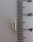 Silver Coiled Bead Caps Glue In 5mm Qty  14