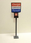 1 18  1 24 Scale Vintage Dodge  Chrysler  Plymouth 2-sided Dealer Sign