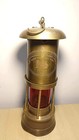 Brass Minor Oil Lamp Red Glass Antique Ship Lantern Maritime Boat Light Lamp