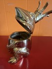 Brass Frog Prince Crown Figurine