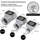 Turbine Flow Meter Stainless Steel Digital Liquid Water Flowmeter High Accuracy