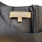 Michael Kors Italian Dress Wool Swirls Over Black Lace Silk Lining Leather Upper