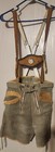 Vintage German Lederhosen From 1960s  Gray Suede    Leather Oktoberfest