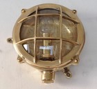 Antique Brass Bulkhead Wall Deck Light     Vintage Nautical Charm For Party D  cor