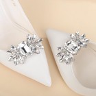 1 Pair Rhinestone Shoe Clips Crystal Shoe Clips Bridal Shoe Buckles Shoe Deco   